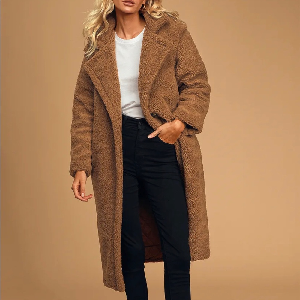 BB DAKOTA brown teddy coat
